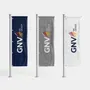 Флаг с логотипом GNV на люверсах 400 х 100 см, фото 1